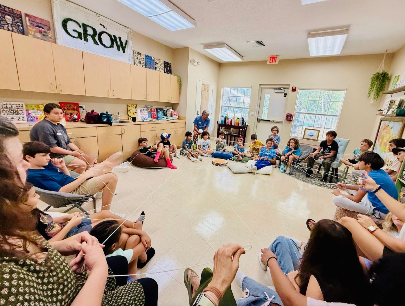 The Grow Co-op community gathered together for a classroom connection activity in Boca Raton, Florida